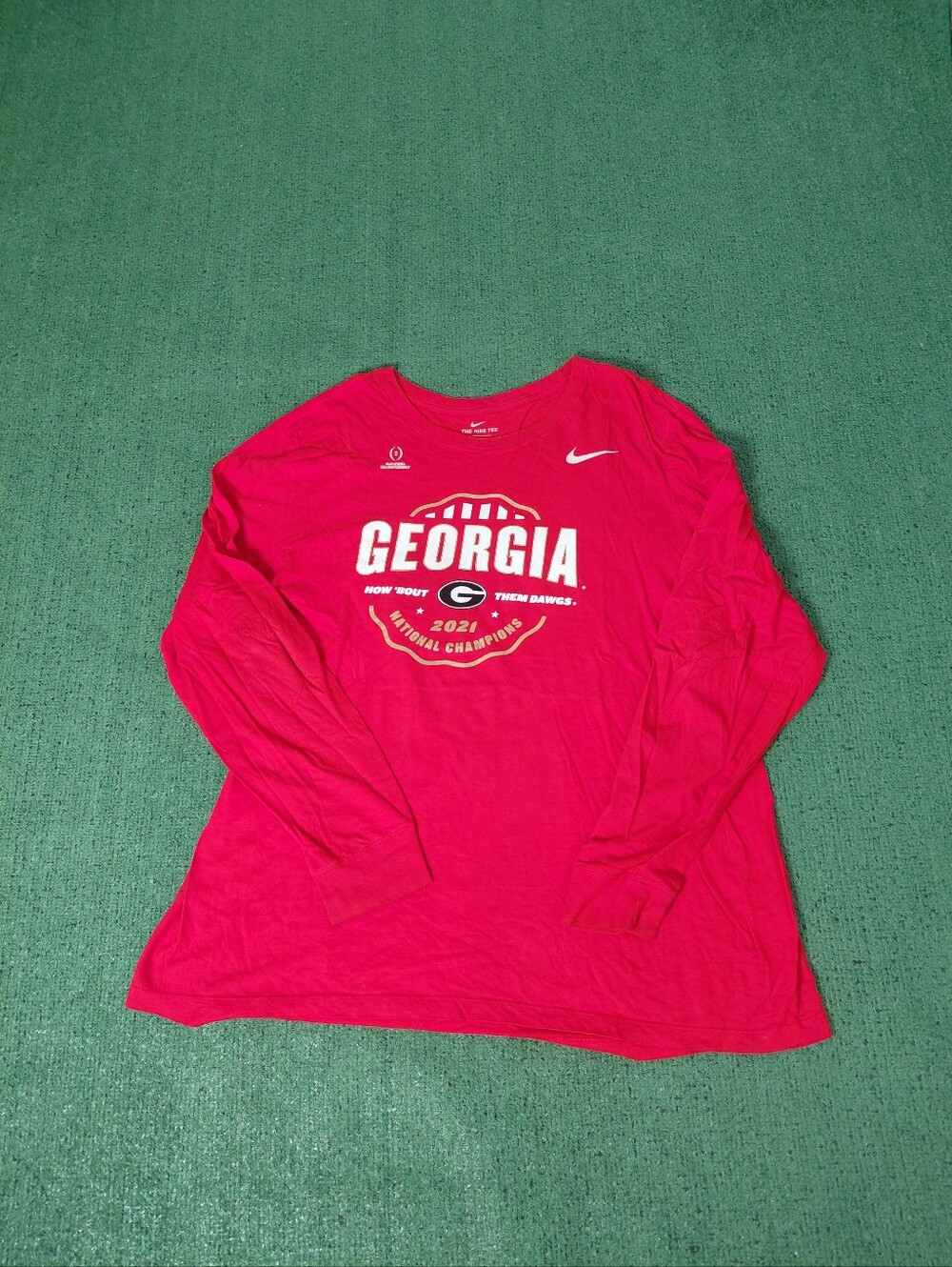 Nike Georgia Bulldogs 2021 National Champions NCAA College Sports Long Sleeve Sh